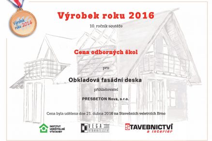 Ocenění pro obkladové fasádní desky