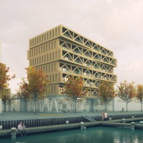 Nejvyšší dřevěný dům v Nizozemsku Patch22 v Amsterodamu je postaven jako ekologická stavba