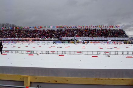 Konstrukce z lešení pro MS v klasickém lyžování v Liberci 2009