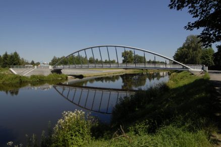 Lávka přes Vltavu v Českých Budějovicích