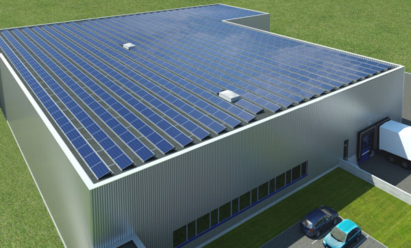 Montážní systém polykrystalických modulů na ploché střechy Schüco MSE 210 Aero