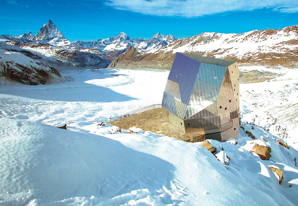 Monte Rosa Hut: Situace ostrova