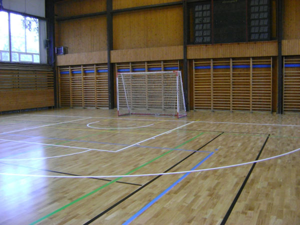 Podlahový systém FERMACELL na podlaze sportovní haly litoměřického gymnázia