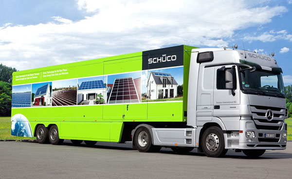 Schüco Demotruck je zpět, tentokrát se zaměřením na solární systémy