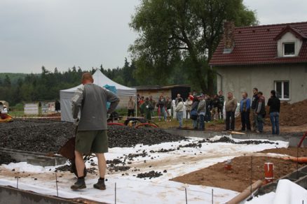 Ukázka realizace základové desky za využití pěnového skla jako tepelné izolace