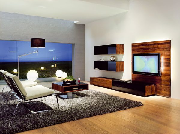 Úložné prostory v obývacím pokoji