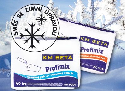 Vybrané materiály PROFIMIX automaticky se zimní úpravou